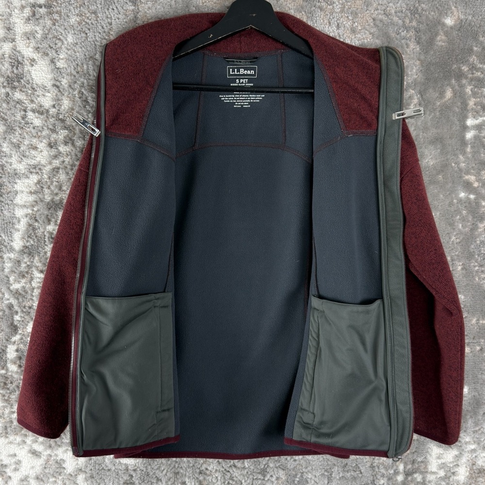 LL Bean Petite Size SP Mock Neck Full Zip Jacket Red Long‎ Sleeve Outdoor - Picture 2 of 7